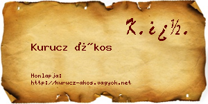Kurucz Ákos névjegykártya